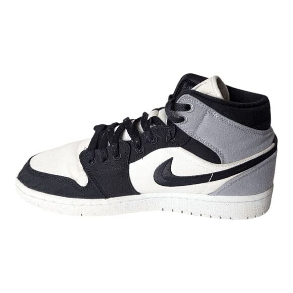 NIKE Air Jordan 1 Mid SE "Light Steal Grey" Sneakers Size 9 - Picture 6 of 11